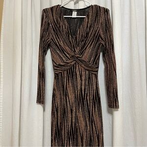 Long black and gold formal dresss size small